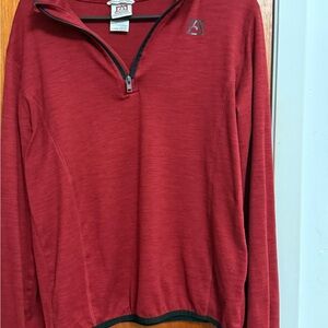 Avalanche Red Zip-Up Sweater